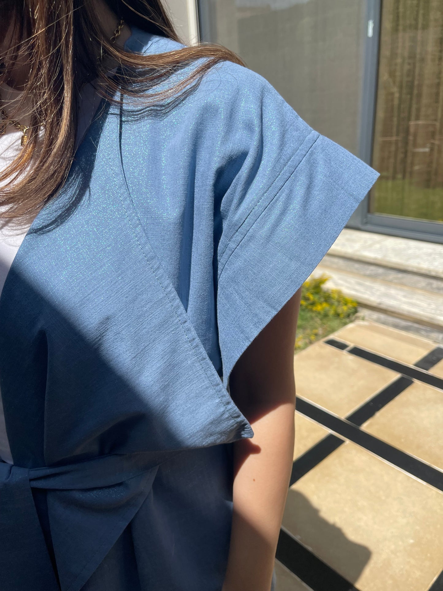 Blue Shimmer Vest