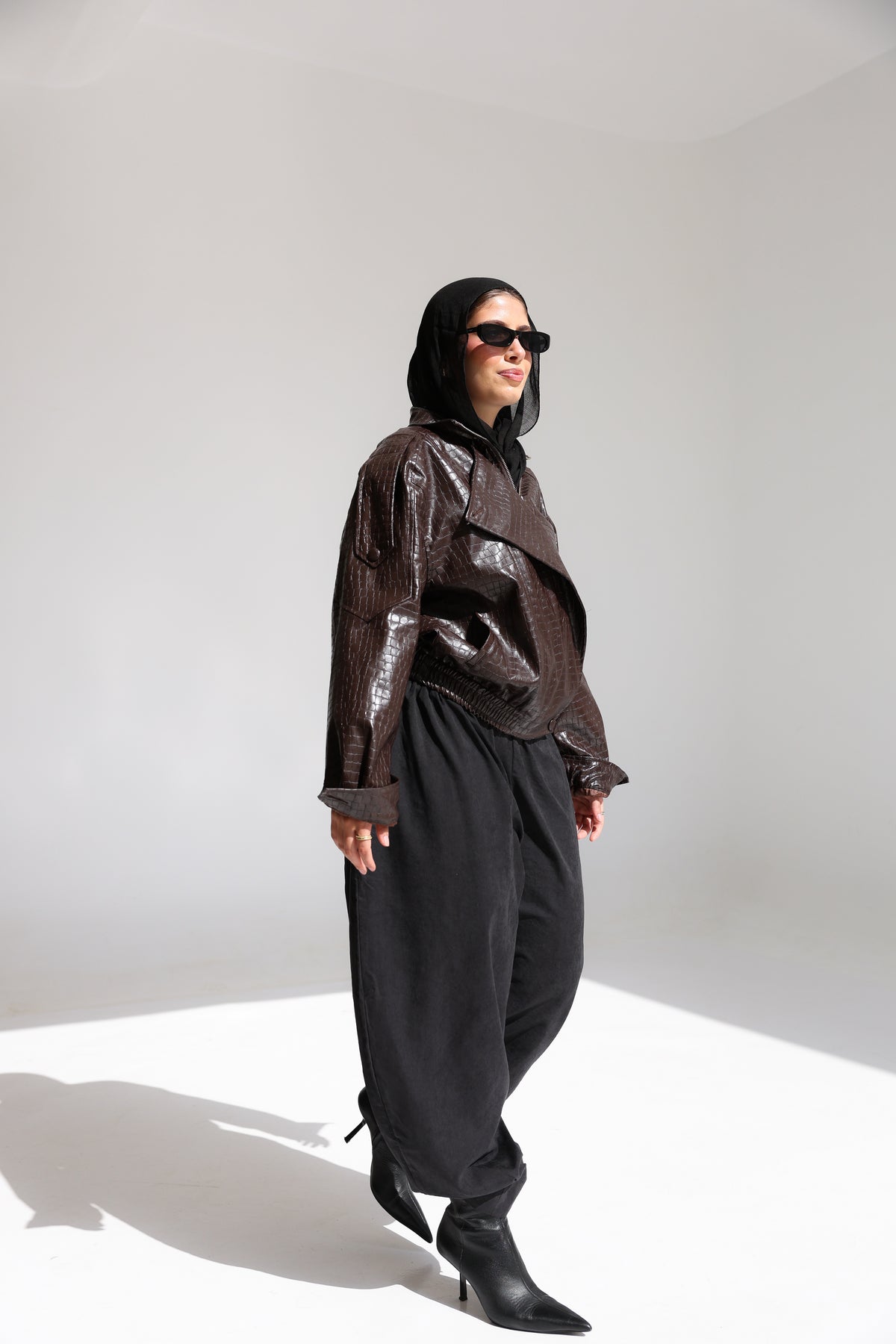 Croco Leather Jacket