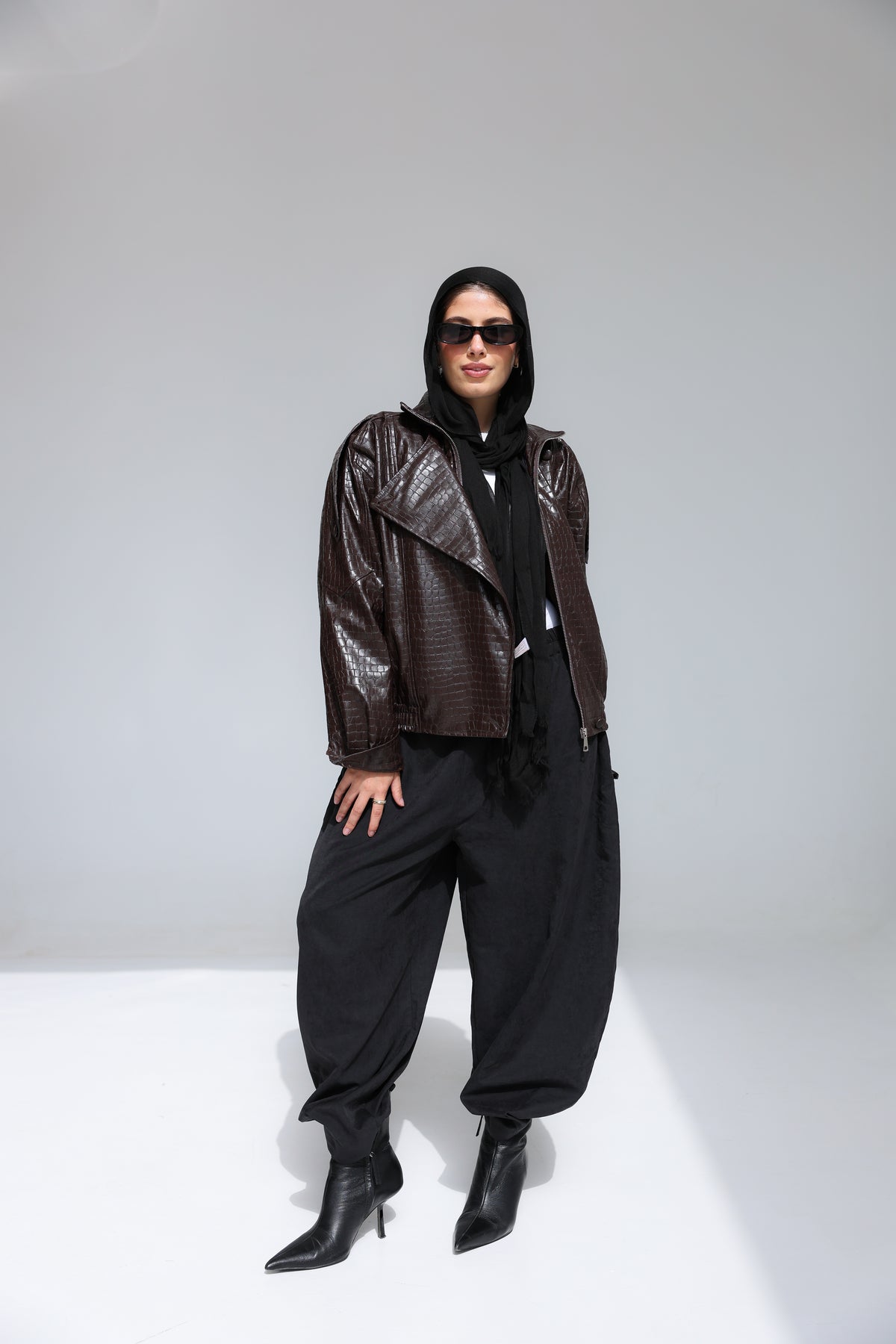 Croco Leather Jacket