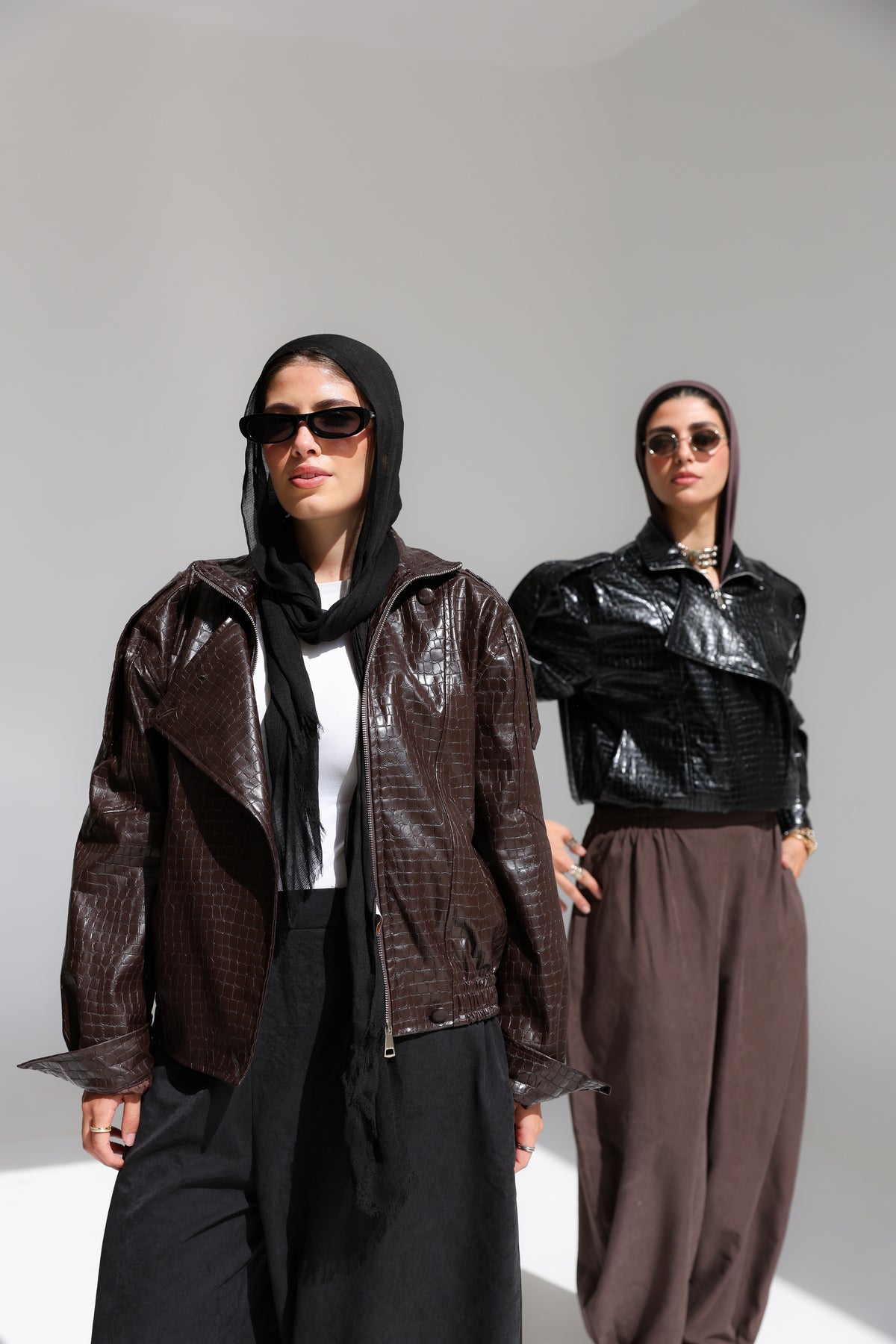 Croco Leather Jacket