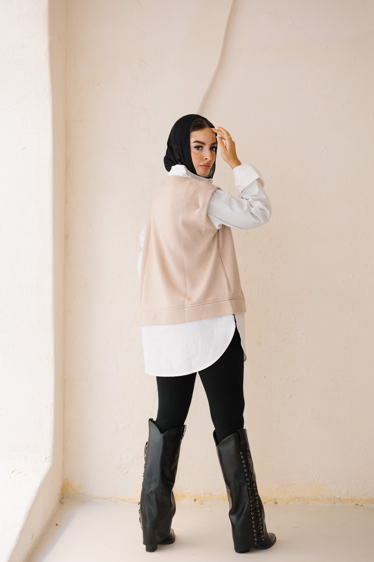 The Attached Shirt-Vest One-Piece 