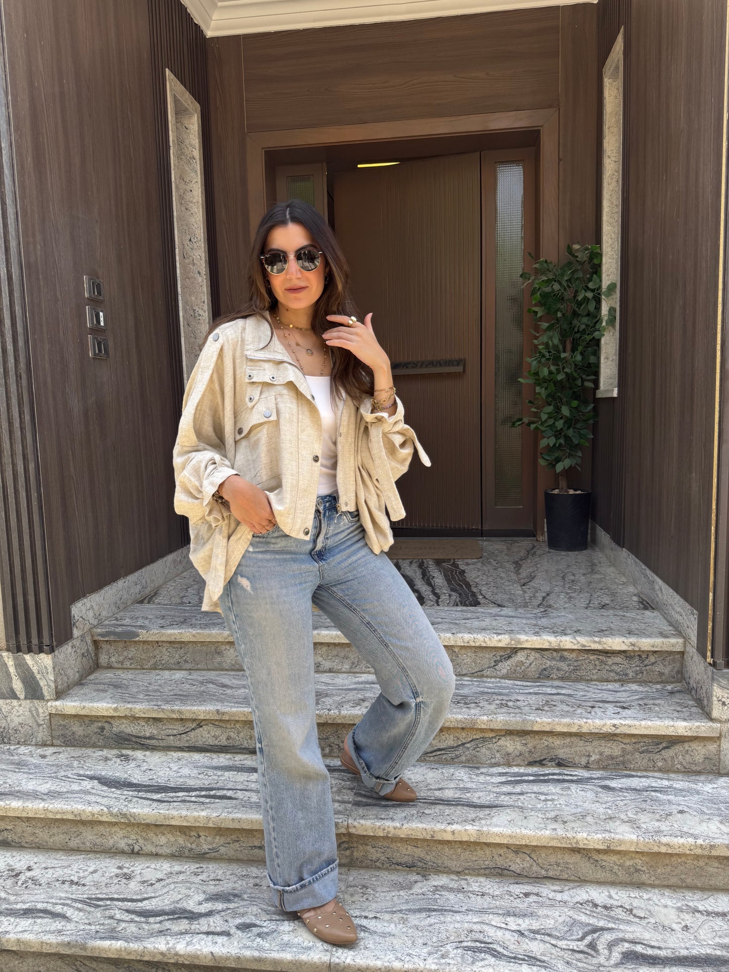 Aura beige jacket