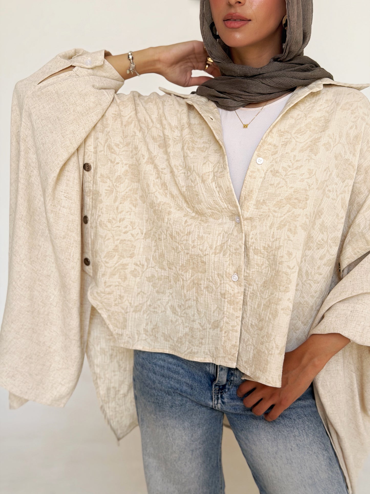 Jacquard Linen Shirt
